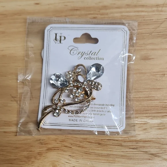 Brooch Bundle X 3 Ella Pink and Silver Floral Brooch - Picture 4 of 5